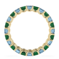 Eternity Emerald Cut U Prong Caila Band