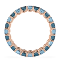 Eternity Emerald Cut U Prong Caila Band