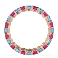 Eternity Emerald Cut U Prong Caila Band