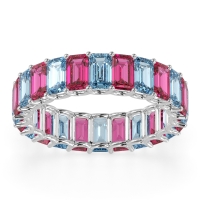 Eternity Emerald Cut U Prong Caila Band