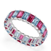 Eternity Emerald Cut U Prong Caila Band