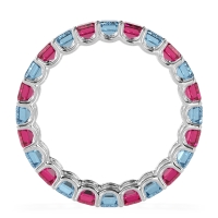 Eternity Emerald Cut U Prong Caila Band