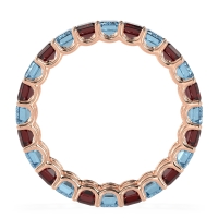 Eternity Emerald Cut U Prong Caila Band