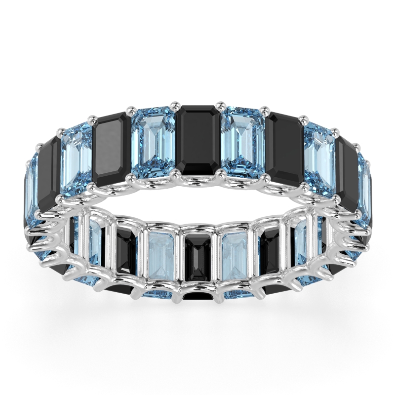 Eternity Emerald Cut U Prong Caila Band
