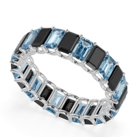 Eternity Emerald Cut U Prong Caila Band