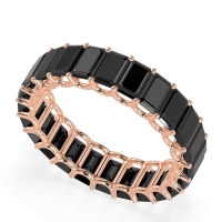 Eternity Emerald Cut U Prong Caila Band