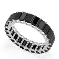 Eternity Emerald Cut U Prong Caila Band