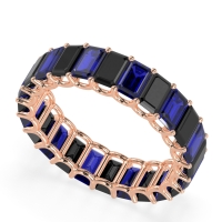 Eternity Emerald Cut U Prong Caila Band