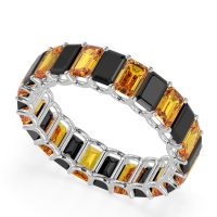 Eternity Emerald Cut U Prong Caila Band