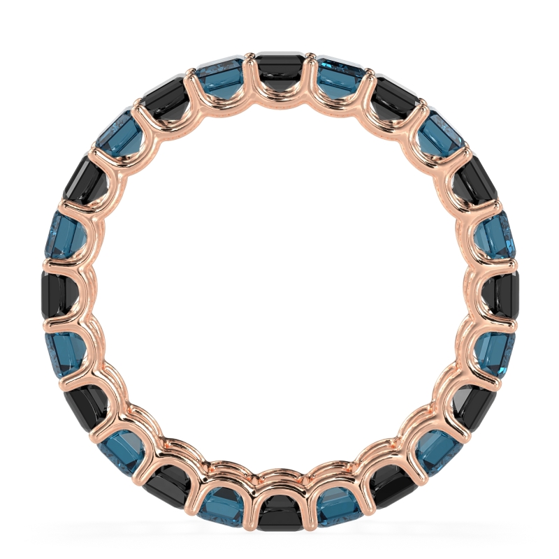 Eternity Emerald Cut U Prong Caila Band