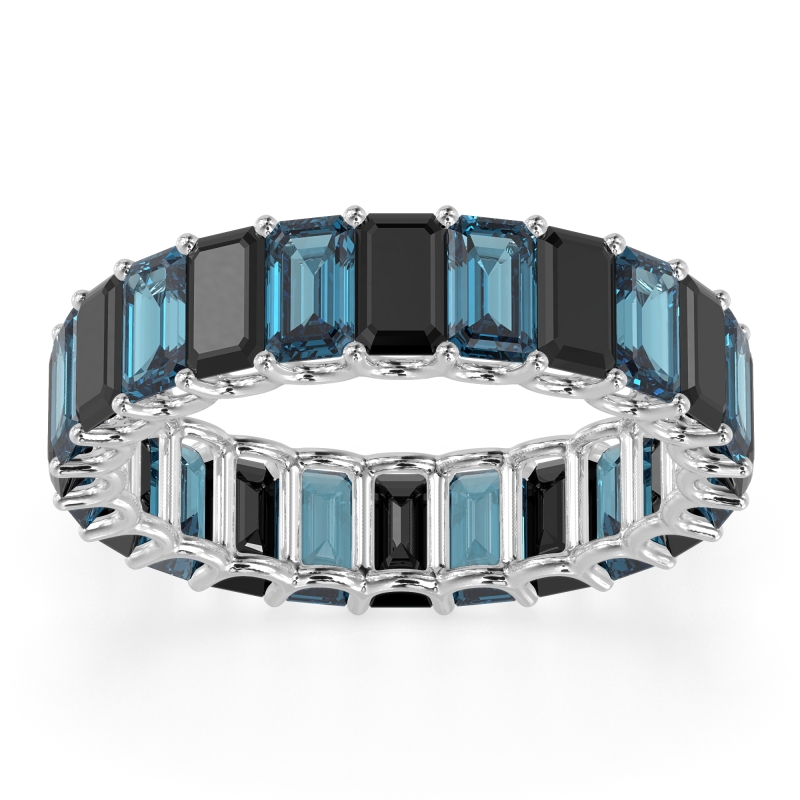 Eternity Emerald Cut U Prong Caila Band