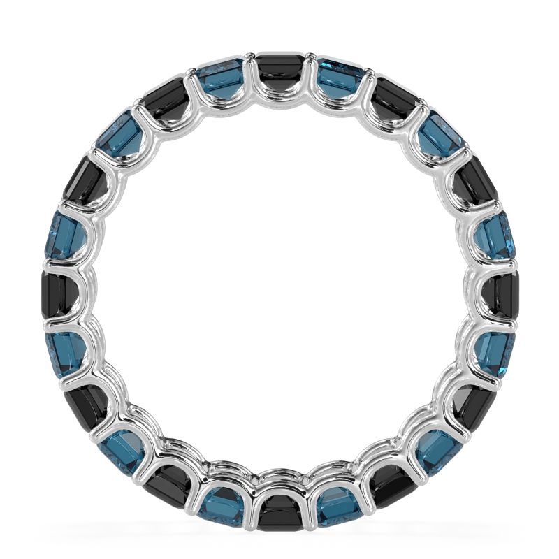 Eternity Emerald Cut U Prong Caila Band