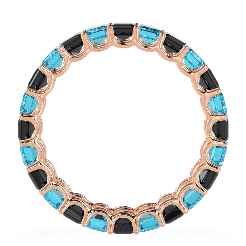 Eternity Emerald Cut U Prong Caila Band