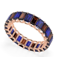 Eternity Emerald Cut U Prong Caila Band