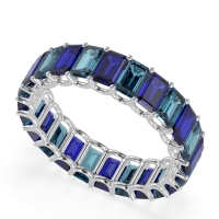 Eternity Emerald Cut U Prong Caila Band
