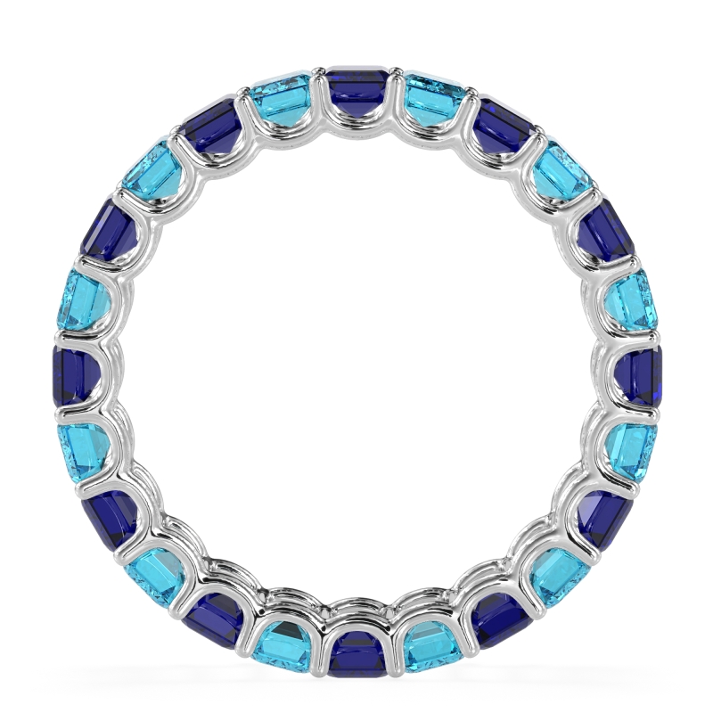 Eternity Emerald Cut U Prong Caila Band