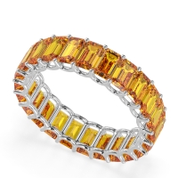 Eternity Emerald Cut U Prong Caila Band