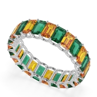 Eternity Emerald Cut U Prong Caila Band