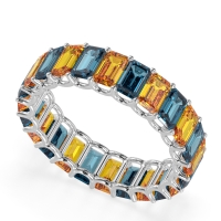 Eternity Emerald Cut U Prong Caila Band