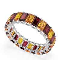 Eternity Emerald Cut U Prong Caila Band