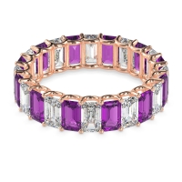 Eternity Emerald Cut U Prong Caila Band