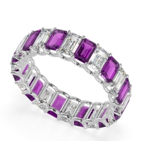 Eternity Emerald Cut U Prong Caila Band
