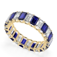 Eternity Emerald Cut U Prong Caila Band