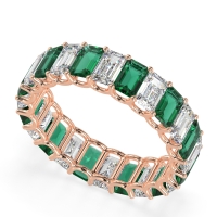 Eternity Emerald Cut U Prong Caila Band