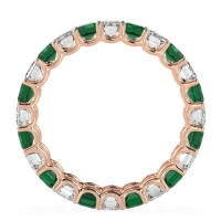 Eternity Emerald Cut U Prong Caila Band