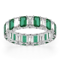 Eternity Emerald Cut U Prong Caila Band