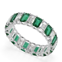 Eternity Emerald Cut U Prong Caila Band