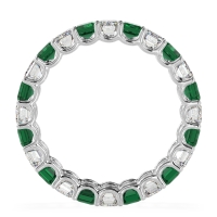 Eternity Emerald Cut U Prong Caila Band