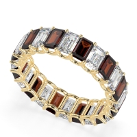 Eternity Emerald Cut U Prong Caila Band