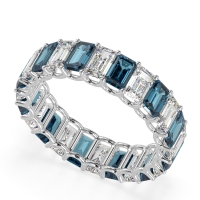 Eternity Emerald Cut U Prong Caila Band