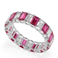 Eternity Emerald Cut U Prong Caila Band