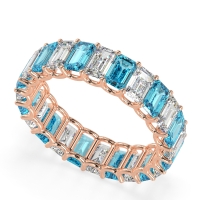 Eternity Emerald Cut U Prong Caila Band