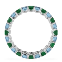 Eternity Emerald Cut U Prong Caila Band