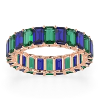 Eternity Emerald Cut U Prong Caila Band