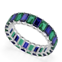 Eternity Emerald Cut U Prong Caila Band