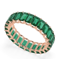 Eternity Emerald Cut U Prong Caila Band