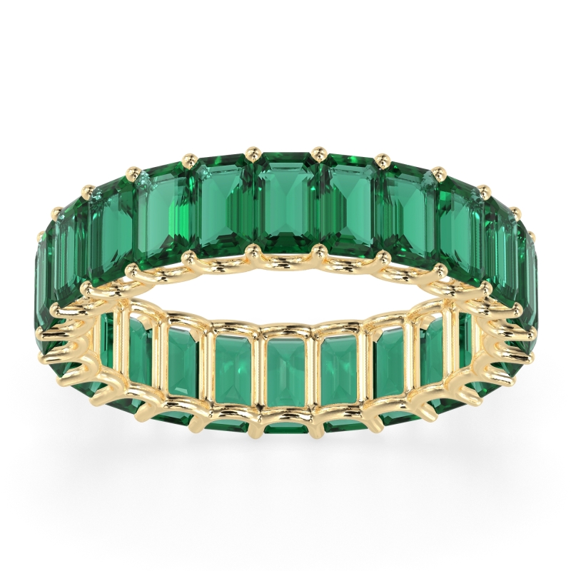 Eternity Emerald Cut U Prong Caila Band