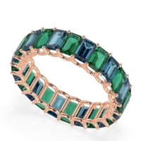 Eternity Emerald Cut U Prong Caila Band