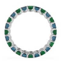 Eternity Emerald Cut U Prong Caila Band