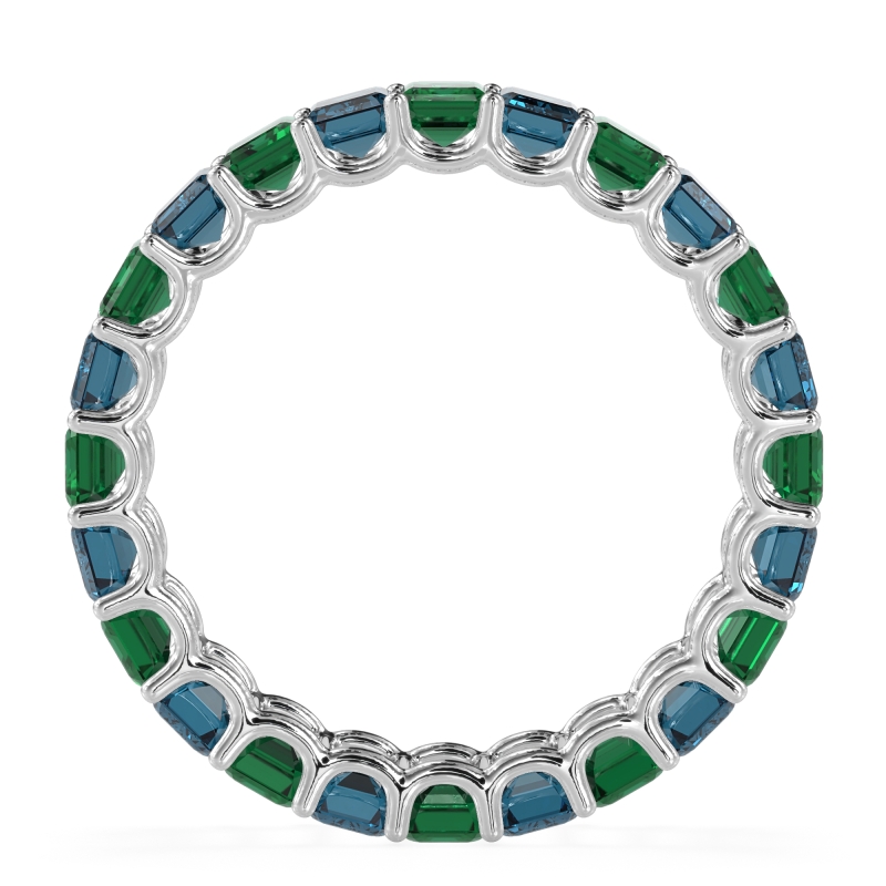 Eternity Emerald Cut U Prong Caila Band