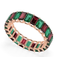Eternity Emerald Cut U Prong Caila Band