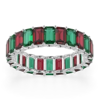 Eternity Emerald Cut U Prong Caila Band