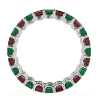 Eternity Emerald Cut U Prong Caila Band