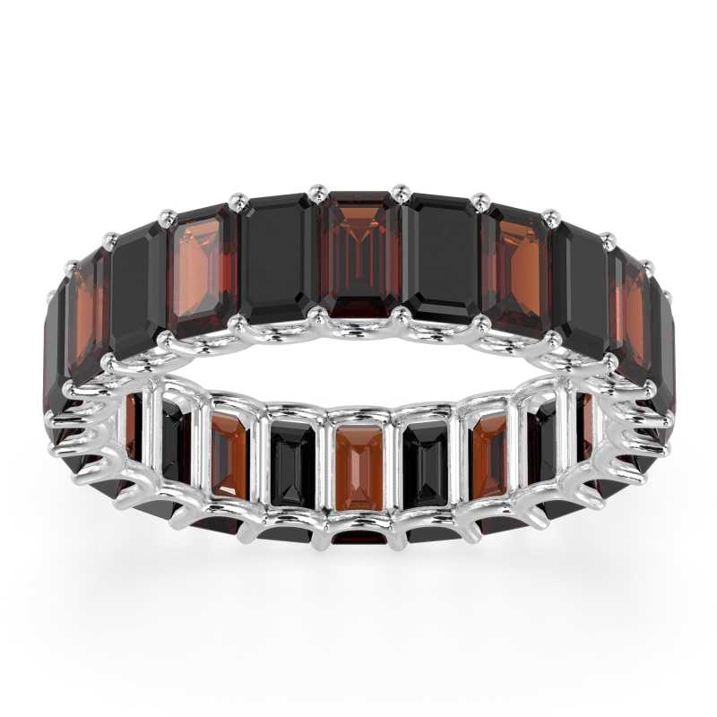 Eternity Emerald Cut U Prong Caila Band