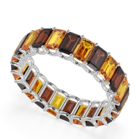 Eternity Emerald Cut U Prong Caila Band