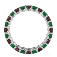 Eternity Emerald Cut U Prong Caila Band